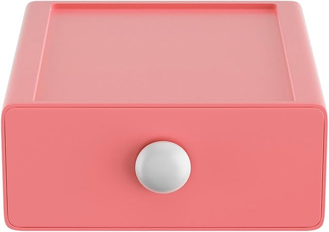 Desk Drawer Organizers, Multifunctional Large Capacity Desktop Storage Box Desk Storage Drawer For Home Office (Tangerine Red)