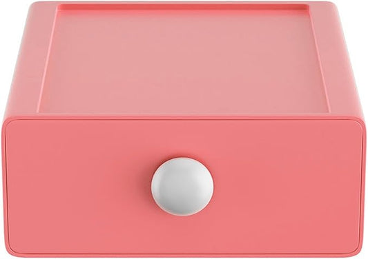 Desk Drawer Organizers, Multifunctional Large Capacity Desktop Storage Box Desk Storage Drawer For Home Office (Tangerine Red)