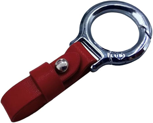 GLSOWEE Carabiner Key Ring Clip, Car Fob Key Keychain Holder Car Keychain Clip for Men Women, Key Ring Belt Holder (Red)