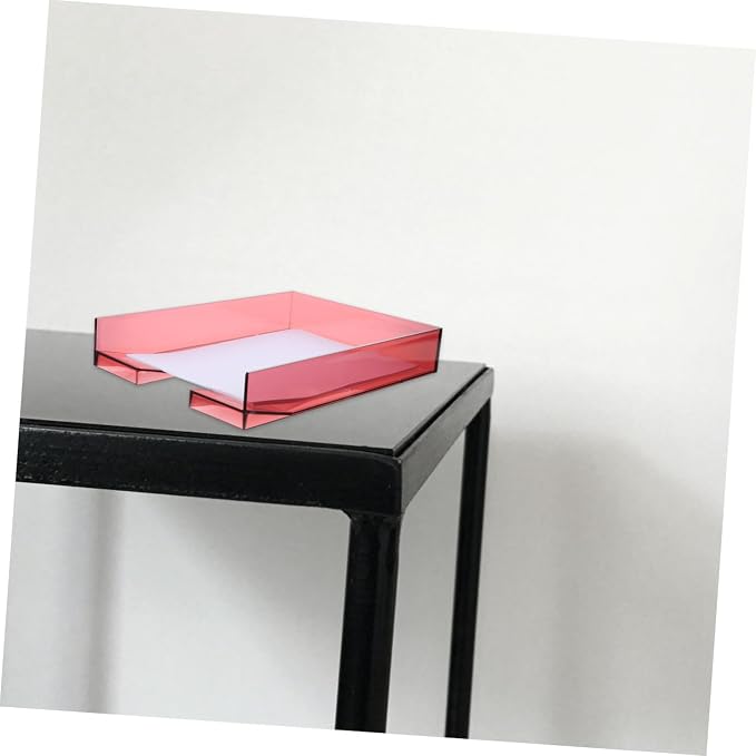 Angoily Stackable File Organizer Box for A4 Papers Lightweight Plastic Document Storage Case Multifunctional Desktop Organizer for Office Use
