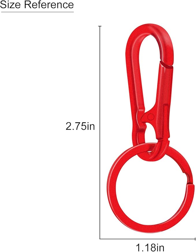 Metal Keychains for Women Men, Key Chain Ring Clip Holder Organizer for Home Car, Cut Keyring Accessories