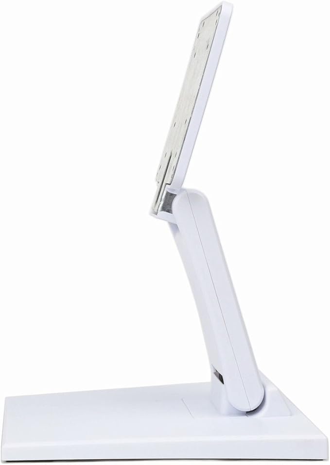 WEARSON Single Adjustable LCD Monitor Stand Mount Folding VESA Monitor Desk Stand with VESA Hole 75x75mm 100x100mm (White)