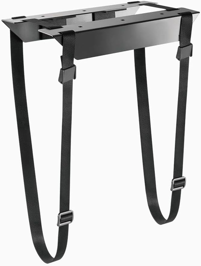 Desky Strap-On CPU Mount ??Under-Desk Adjustable PC Holder with Steel Bracket & Foam Padding ??Supports CPUs up to 22 lbs, Fits Towers up to 15.7" - Black