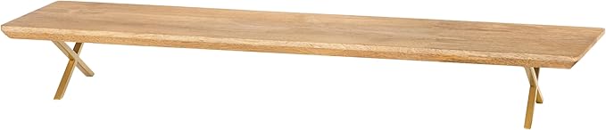 Anji Mountain Monitor Stand - Desktop Organizer & Laptop Riser, Ergonomic Monitor Riser, Space-Saving Monitor Stand for Desk, Durable Construction, Easy Assembly, Ideal for Home & Office,Natural