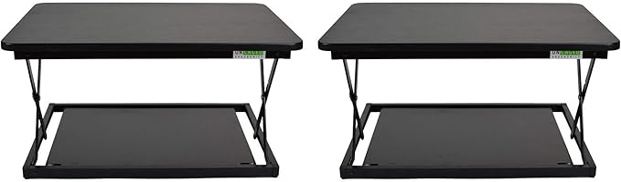 Uncaged Ergonomics CHANGEdesk Mini - Affordable Height Adjustable Stand Up Desk Conversion and Laptop Standing Desk Converter (2 Pack | Black)