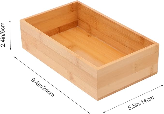 Luxshiny Refined and Wood Desktop Storage Box Compact Khaki Organizer for Home Office Space Saving Container with Multiple Combinations for Efficient Desktop Organization