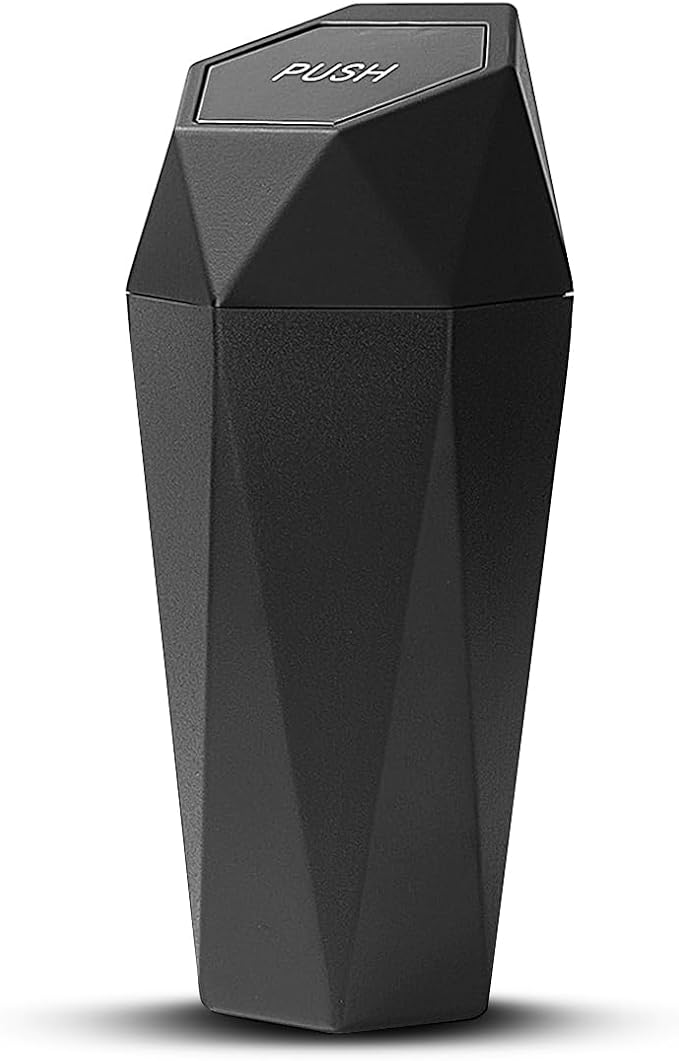 Osilly Car Trash Can with Lid, Leakproof Mini Essential Vehicle Garbage Organizers, Multipurpose Automotive Garbage Storage Organizer Bin Accessories, Universal for SUV, Sedan, Truck