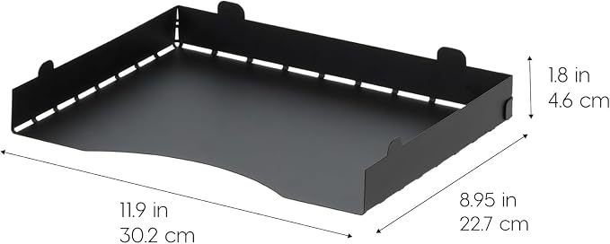 IRIS USA Metal Letter Tray Paper Organizer, 4 Pack, For Letter/A4 File Holder Paperwork Document, Stackable Desktop File Organizer Tray Paper Basket Rack for Office Supplies Home Work, Black