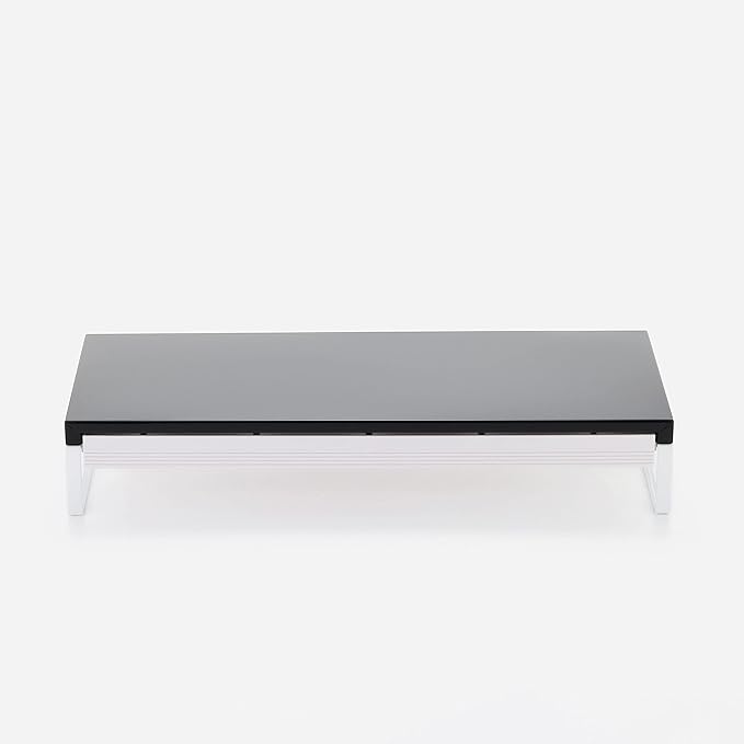 LIHIT LAB Desktop Stand with Drawer, 9.8 x 23.2 x 3.9 Inches, Black (A7338-24)