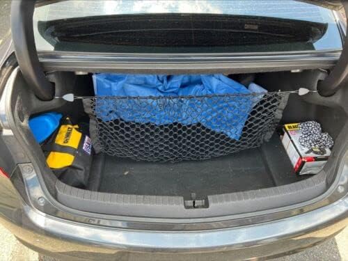 Rear Trunk Organizer Cargo Net for Acura TLX 2015–2025 – Envelope Style Cargo Net for Sedan–Premium Mesh Elastic Car Trunk Organizer Vehicle Carrier Storage–Compatible with Acura TLX