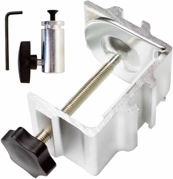 Replacement Heavy Duty C Clamp for 1/2” Base Magnifying Lamp,Desk Lamp,Swing Arm Lamp,Phone I pad Mount,Tablet Mic Holder,Table Mount Clamp for Microphone Stand Mic Boom Arm (G1 SIVLER)