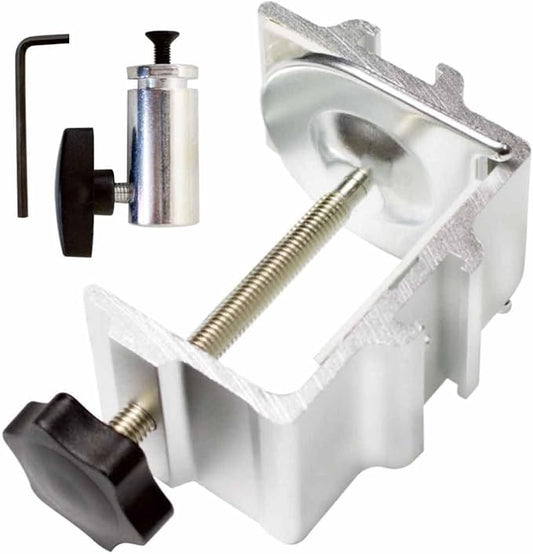 Replacement Heavy Duty C Clamp for 1/2” Base Magnifying Lamp,Desk Lamp,Swing Arm Lamp,Phone I pad Mount,Tablet Mic Holder,Table Mount Clamp for Microphone Stand Mic Boom Arm (G1 SIVLER)