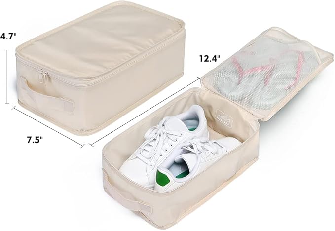 Travel Shoe Bags, Foldable Waterproof Shoe Puches Organizer-Double Layer (Multi-colored4)