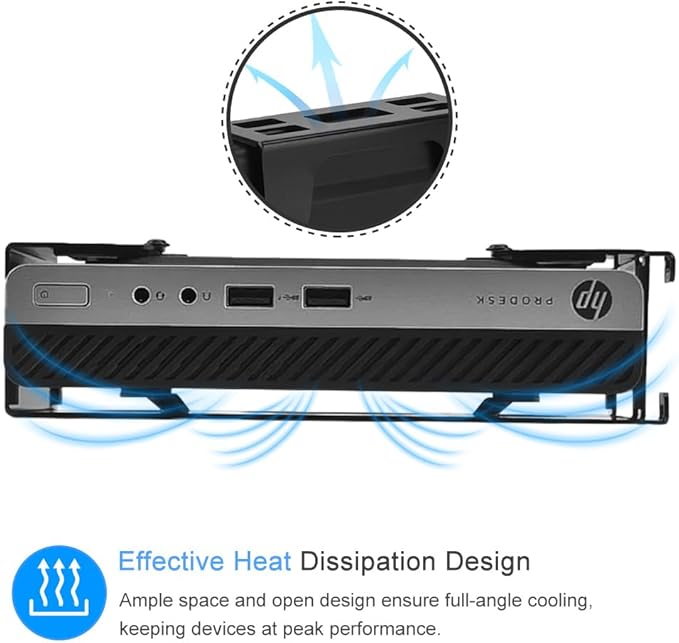 IFCASE Metal Mount for HP 805/800/705 EliteDesk, 600/405/400 ProDesk Desktop Mini PC VESA Adapter, Monitor Arm, Under Desk, Wall Mount (Black)