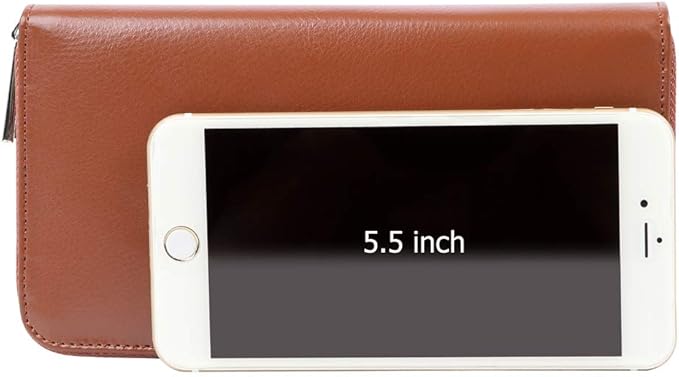Women 36 Slots RFID Blocking Card Holder Large Long Leather Zipper Organizer Accordion Wallet