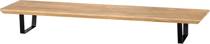 Anji Mountain Monitor Stand - Desktop Organizer & Laptop Riser, Ergonomic Monitor Riser, Space-Saving Monitor Stand for Desk, Durable Construction, Easy Assembly, Ideal for Home & Office,Natural