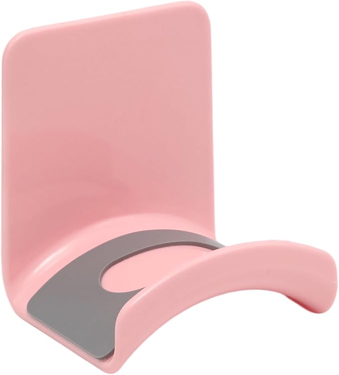 1Pcs Pink ABS Plastic Headphone Stand Hanger, Table Wall Mount Headset Holder Hook, Adhesive Earphones Hangers for Desk Headphone Hanger, Most Headphones and Controller