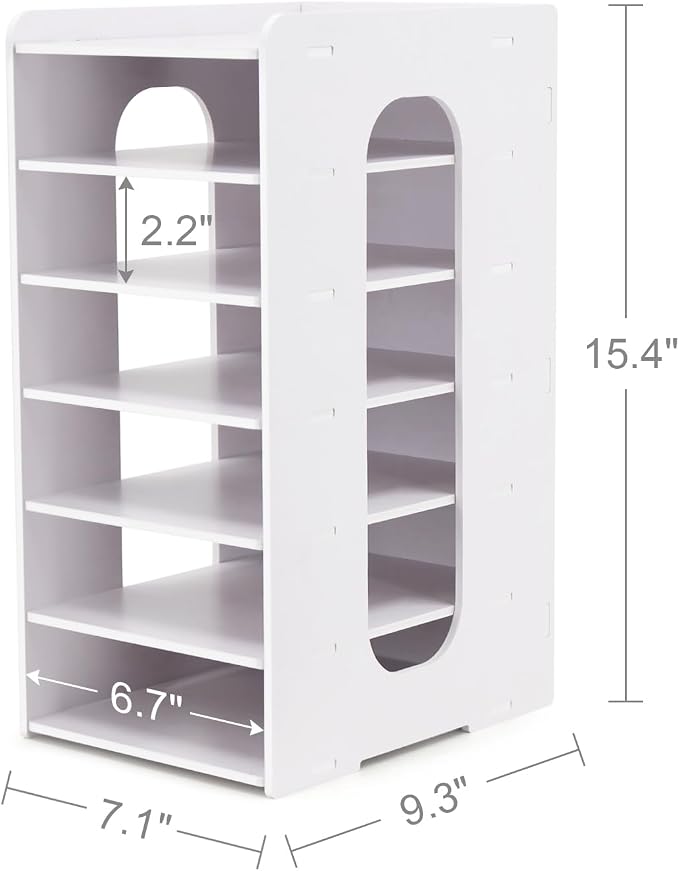 SONGWAY Mail Sorter Organizer Countertop - 7 Tier Desktop Mail Organizer, Letter & Bills Organizer for Desk, Small File & Accessories Storage