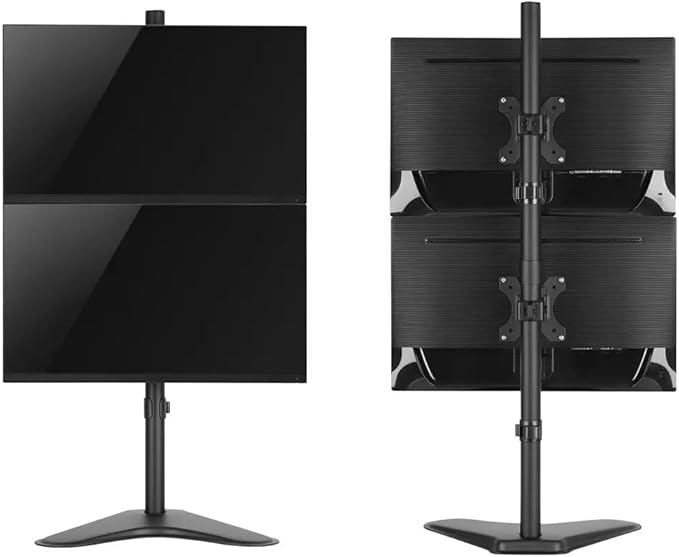 Monoprice Adjustable Tilting DUAL Desk Mount Bracket for LCD LED (Max 33Lbs, 10~23inch) - Black