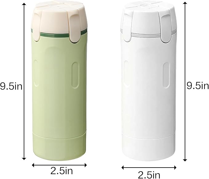4 in 1 Travel Dispenser Bottle Set, Leakproof TSA Travel Size Containers for Toiletries, Portable Refillable Bottles, Hard Shell Rotating Design with Scale and Labels