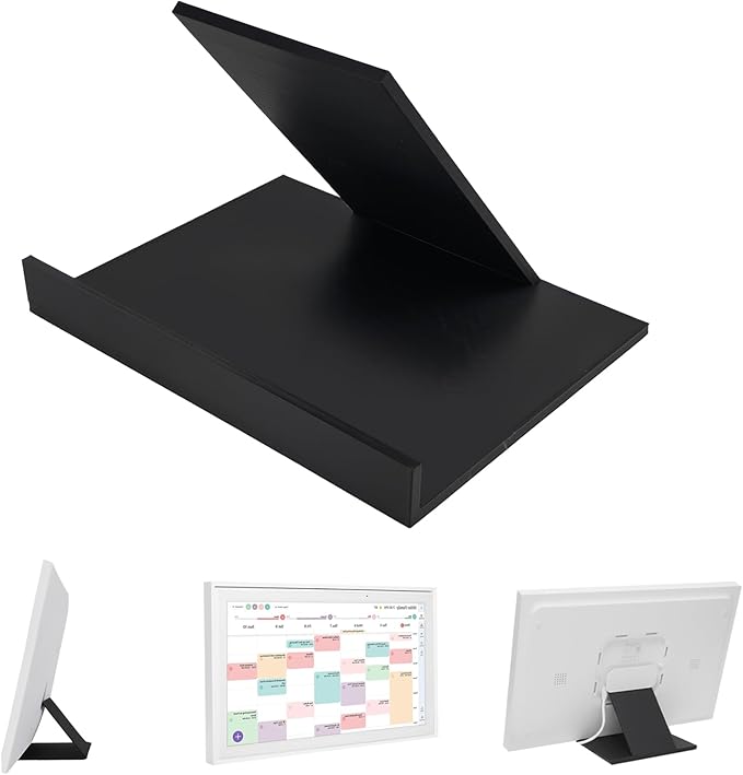 Compatible with Skylight Calendar Max 27'' Digital Display ??Desktop Stand Accessory with Fixed Angle Base, Simple Desk Mount Holder, Built-In Mount Plate, No-Tool Setup for Desk or Countertop