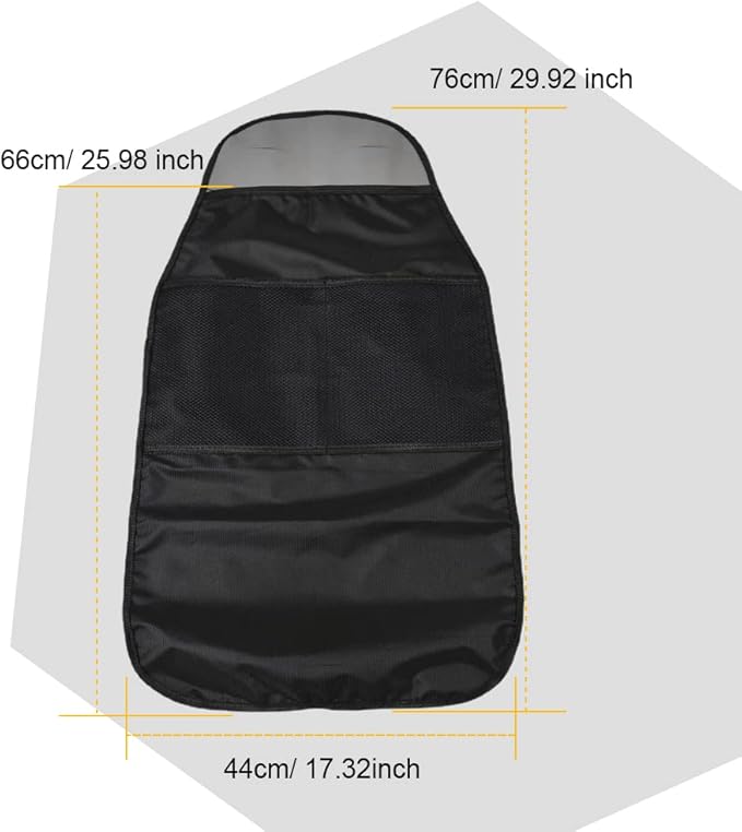 deemars Car Back Seat Protector for Kids, Car Backseat Organizer, Waterproof Seat Back Protector with Storage Pockets, Premium Oxford Fabric Kick Mats Protect from Dirt, Mud Universal for Most Cars