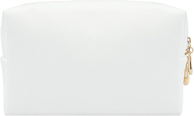 Small Makeup Bag Portable Cosmetic Bag for Women Makeup Pouch Waterproof Toiletry Bag for Travel (Big-White, Big Size)