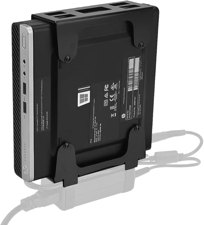 IFCASE Metal Mount for HP 805/800/705 EliteDesk, 600/405/400 ProDesk Desktop Mini PC VESA Adapter, Monitor Arm, Under Desk, Wall Mount (Black)