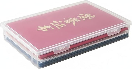 1 Pack Document Storage Box with Lid, Rigid PP Plastic File Organizer for Desktop and Drawer Organization