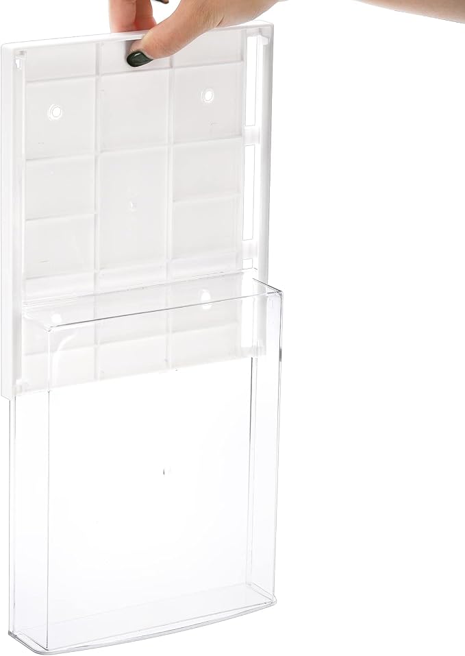 SOUJOY 3 Pack Under Desk Drawer, Self-Adhesive Slide Out Organizer Tray, Plastic Stick On Table Hidden Attachable Drawer Tray for Office Home School Kitchen