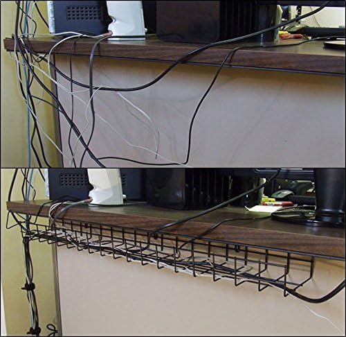 36 Inch Under Desk Cable Organizer Tray