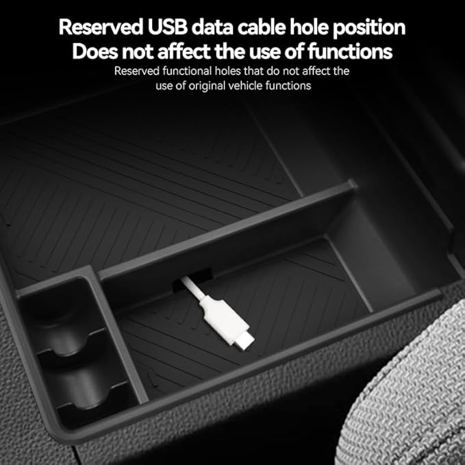 Center Console Organizer Tray Storage Box for Toyota 4Runner 2026 2025, Interior Accessories Armrest Insert Tray Storage Box for 2025-2026 4 Runner, Black