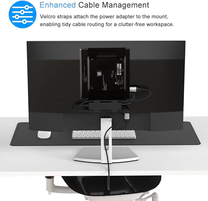 IFCASE Metal Mount for HP 805/800/705 EliteDesk, 600/405/400 ProDesk Desktop Mini PC VESA Adapter, Monitor Arm, Under Desk, Wall Mount (Black)