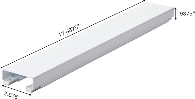 We're it Magnetic Cable Tray | Under Desk Wire Management | 17.7" Metal Organizer | White