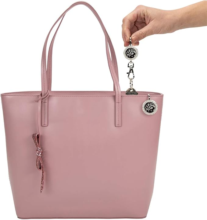 Women’s Bag Charm Key Finder, Car Keychain Hook, Cute Purse Organizer & Tote Bag Accessories, Gifts for Mom - Bling