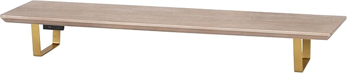 Anji Mountain Monitor Stand - Desktop Organizer & Laptop Riser, Ergonomic Monitor Riser, Space-Saving Monitor Stand for Desk, Durable Construction, Easy Assembly, Ideal for Home & Office,Biscotti