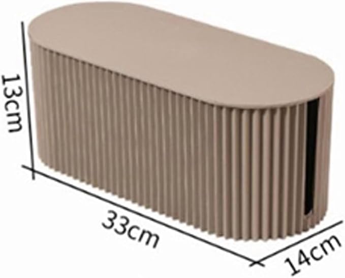 Large Capacity Cable Management Box Anti-Scratch Cable Organizer Desk Gift Box Easy to Clean ABS (Large Size Light Coffee)