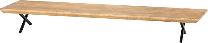 Anji Mountain Monitor Stand - Desktop Organizer & Laptop Riser, Ergonomic Monitor Riser, Space-Saving Monitor Stand for Desk, Durable Construction, Easy Assembly, Ideal for Home & Office,Natural
