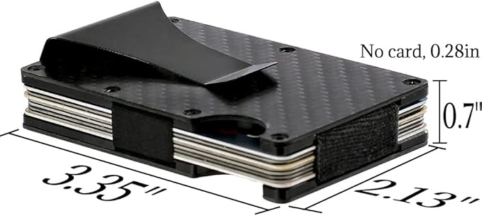 Personalized Best Dad Gift Fathers Day from Daughter to Daddy Gift Carbon Fiber Rfid Wallet for Men with Aluminum Money Clip, Slim Minimalist Engraved Card Holder, Personalized Gifts for Dad Birthday