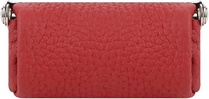 Royal Bagger Genuine Leather Mini Jewelry Women's Coin Purse Solid Color Kiss Lock Change Pouch Casual Style Small Storage Bag for Women 1894 (Wine Purple)