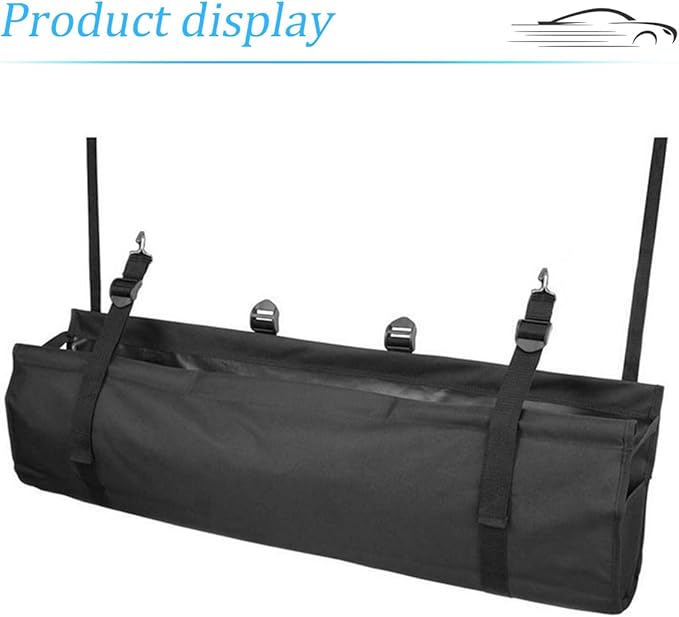 Car Trunk Organizer, Collapsible Vehicle Backseat Cargo Storage Hanging Organizer, Space Saving Waterproof Automotive Back Seat Storage Bag Accessories, Universal Fit