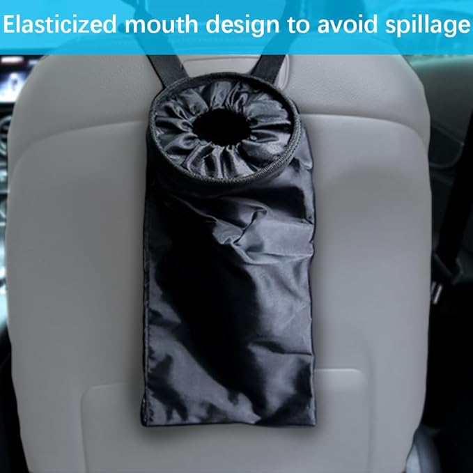 2PCS Foldable Cars Storage Bag, Car Garbage Bags, Hanging Back Seat Car Garbage Bag, Leak-Proof Waterproof Car Trash Bin, Oxford Cloth Foldable Auto Trash Bin Universal for Most Cars