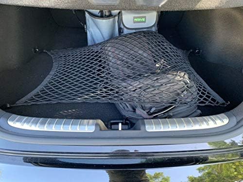 Floor Style Automotive Elastic Trunk Mesh Cargo Net for KIA Stinger GT 2018-2023 - Premium Trunk Organizers and Storage - Luggage Net for Sedan - Best Car Organizer for KIA Stinger