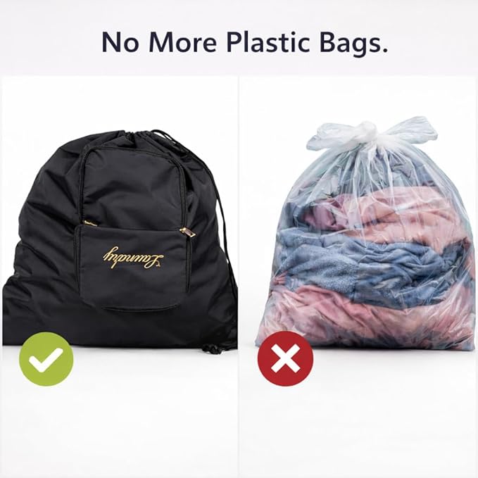 Travel Fanatics Travel Laundry Bag for Dirty Clothes – Compact Clean-vs-Dirty Organizer for Hotels, Airbnbs & Trips Without Laundry