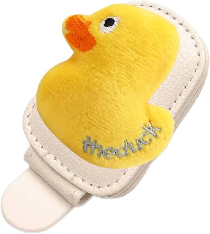 Duck Sunglasses Holder for Car Visor,Magnetic Leather Sunglass Holder,Ticket Card Clip Sunglasses Mount,Cars Visor Accessories Gadgets Ducks Car Decor,Duck Gifts for Women,Men,Mom