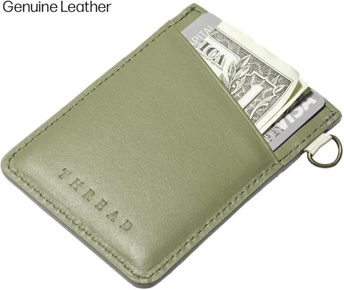 Thread Wallets Ultra Slim Minimalist Leather Card Holder Wallet (Scout)