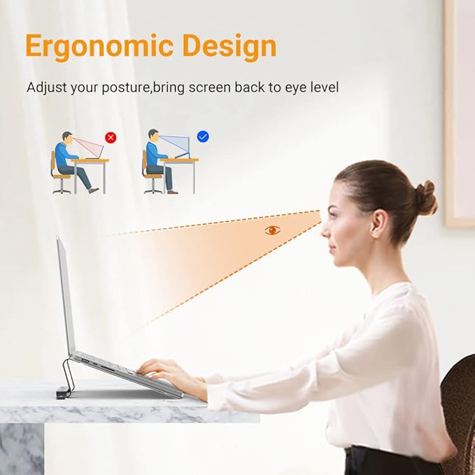 Laptop Stand for MacBook Aluminum Cooling Ergonomic Computer Riser Holder BSL901G