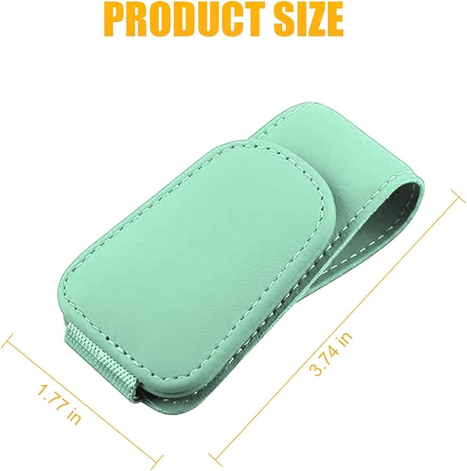 AICEL Sunglasses Holders for Car Sun Visor, Leather Eyeglasses Hanger Mounter, Magnetic Glasses Holder and Ticket Card Clip, Auto Interior Accessories Universal for SUV Pickup Truck