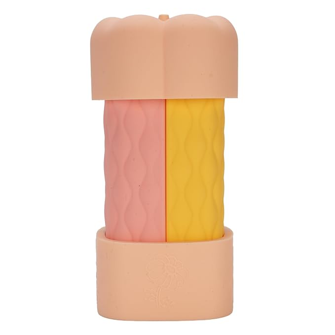 4 in 1 Portable Travel Bottles Set, Leak Proof Silicone Wide Mouth Containers, Brown Series - Durable Silicone Material, Leakproof Design, Ideal for Outdoor Travel (Light Pink Series)