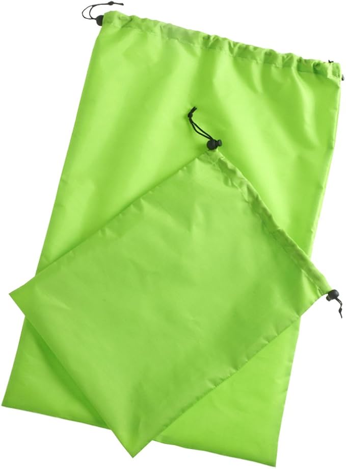 Smooth Trip Travel Laundry Bags with Odor-Blocking Barrier for Wet and Dirty Clothing - Set of 2 Foldable Compact Bags Fit in Luggage and Packs for Gym Clothes, Shoes, Bathing Suits and Baby Clothes